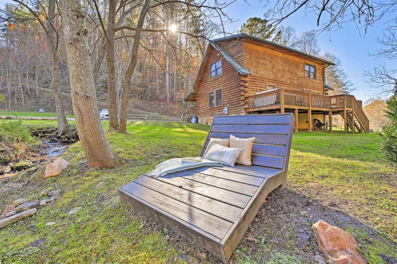 Creekside Bryson City Cabin With Private Hot Tub Villa Eksteriør billede